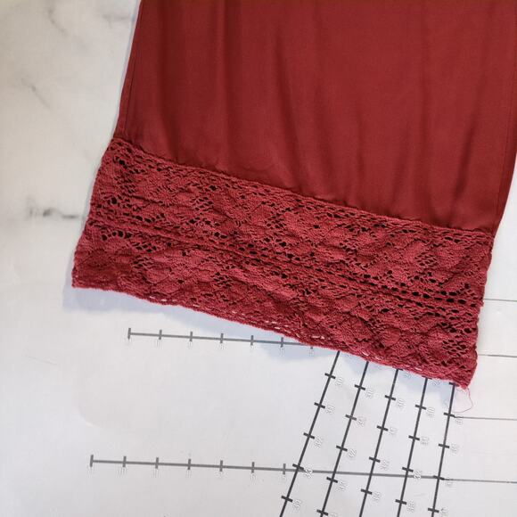 Nation AK Outfitters Wide Leg Harem Pants Womens M Red Boho Loose Baggy NAOO - Picture 7 of 7